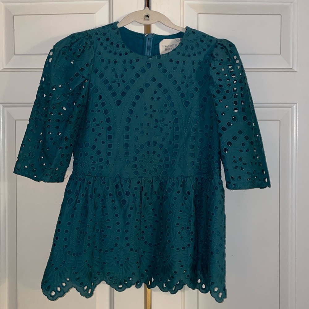 Anthropologie Hyacinth House Eyelet Top